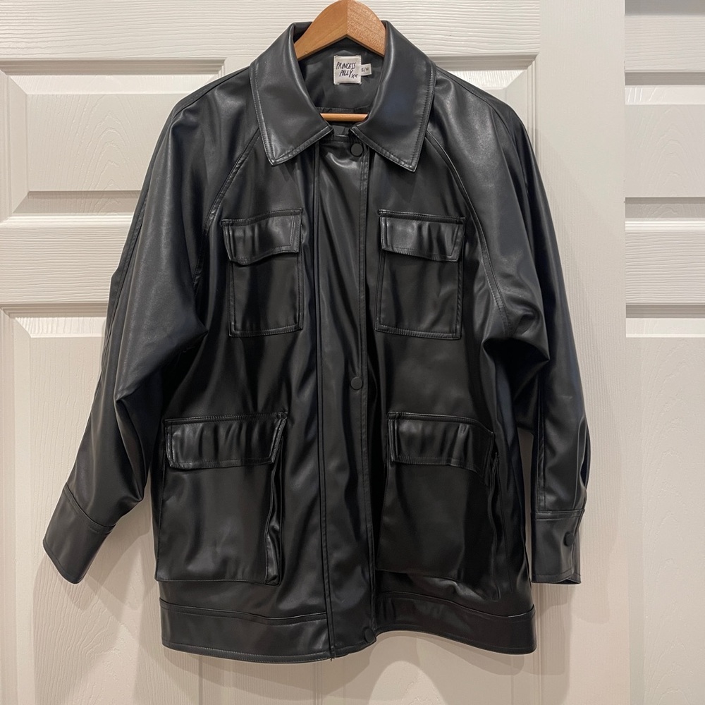 Princess Polly Oversized Faux Leather Jacket
